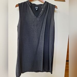 Eileen Fisher Womens Linen Blend Shift Dress. Black. Size M